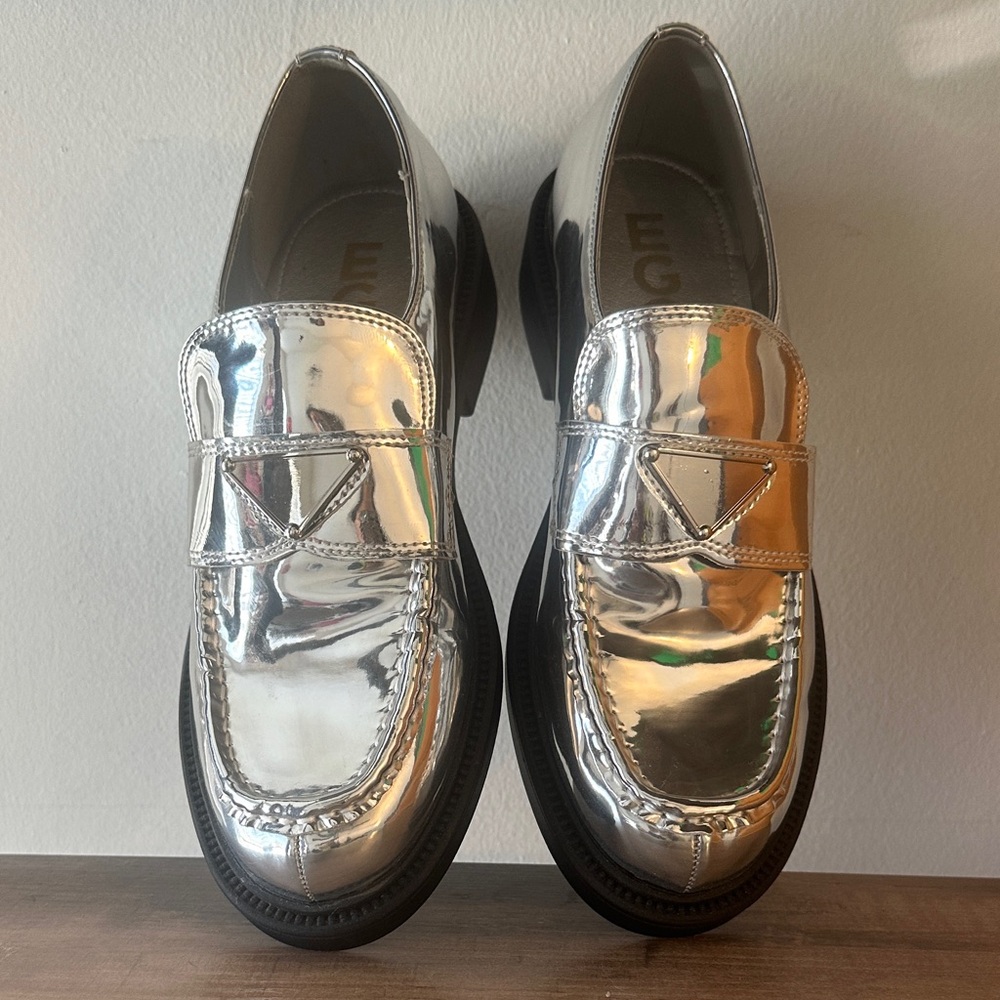 EGO Silver Loafers US-7; UK-5